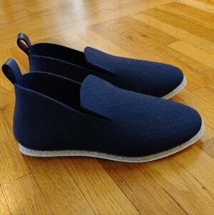 NWOT La Charentaise TCHA EU36 Felted/Boiled Wool Slipper Shoes Espadrilles blue